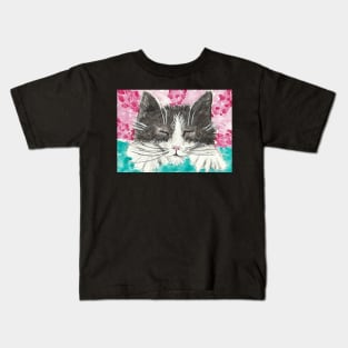 Cute  kitten cat face Kids T-Shirt